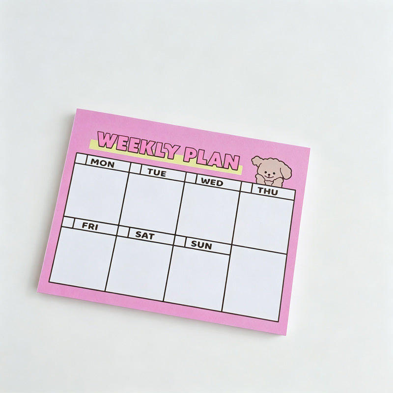 Weekly Plan Non‑Sticky Notes