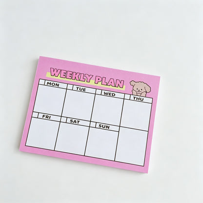 Weekly Plan Non‑Sticky Notes