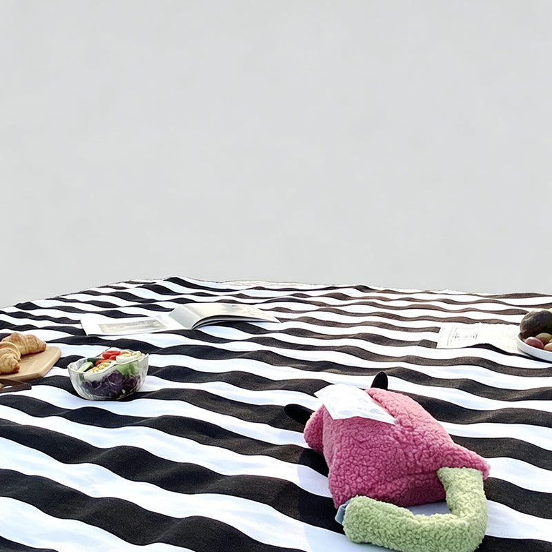 Durable PVC Polyester Portable Striped Outdoor Picnic Blanket