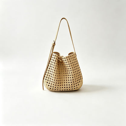 Perforated Bucket Shoulder Bag