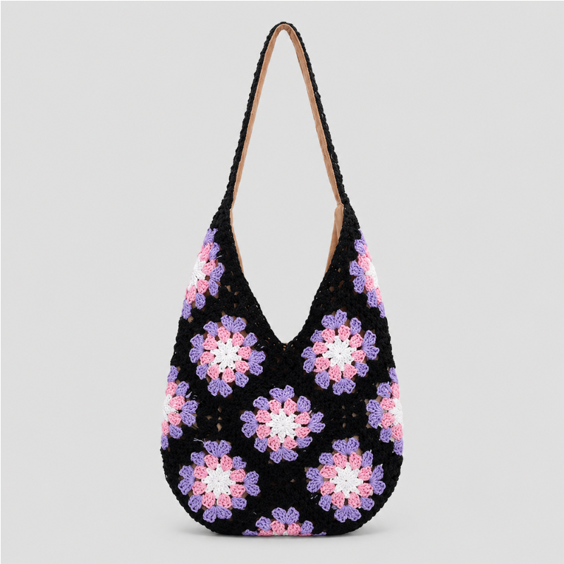 Sunflower Crochet Shoulder Bag