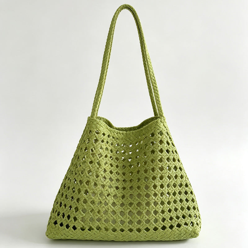 Cutout Trapeze Shoulder Tote