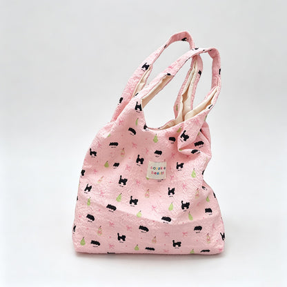 Animal Print Shoulder Tote Bag