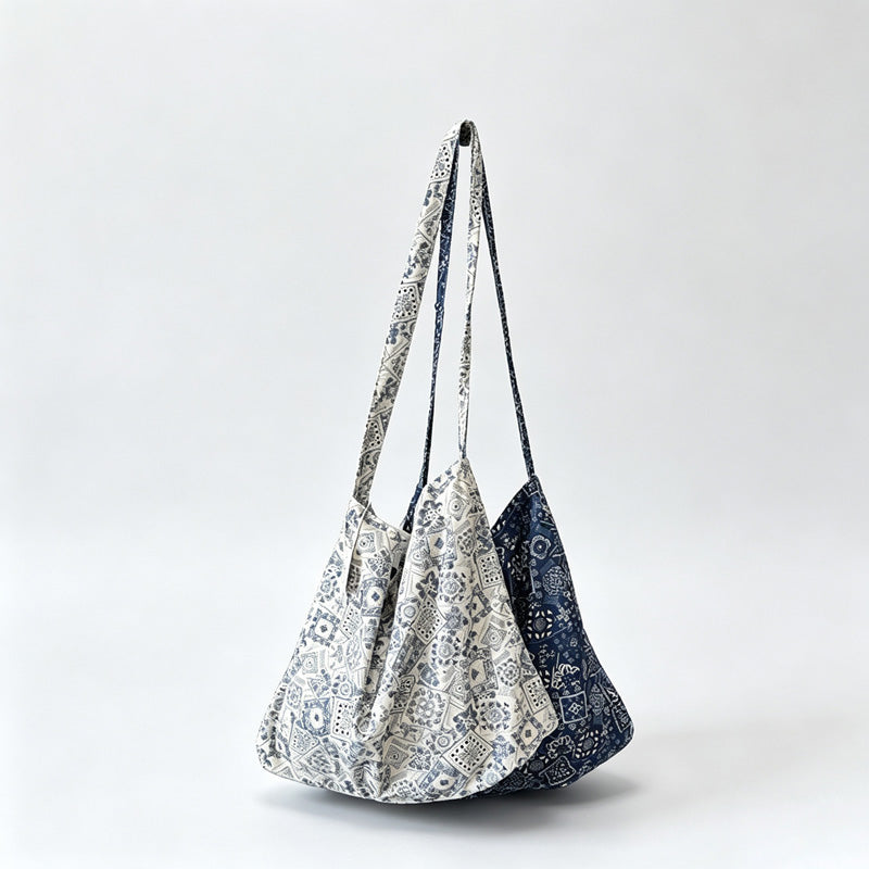 Bandana Print Open‑Top Shoulder Bag