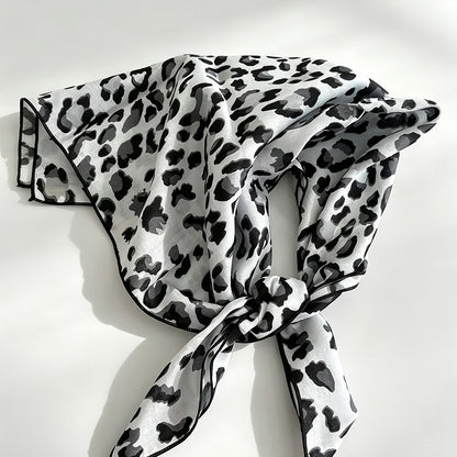 Floral Pattern Square Neck Scarf