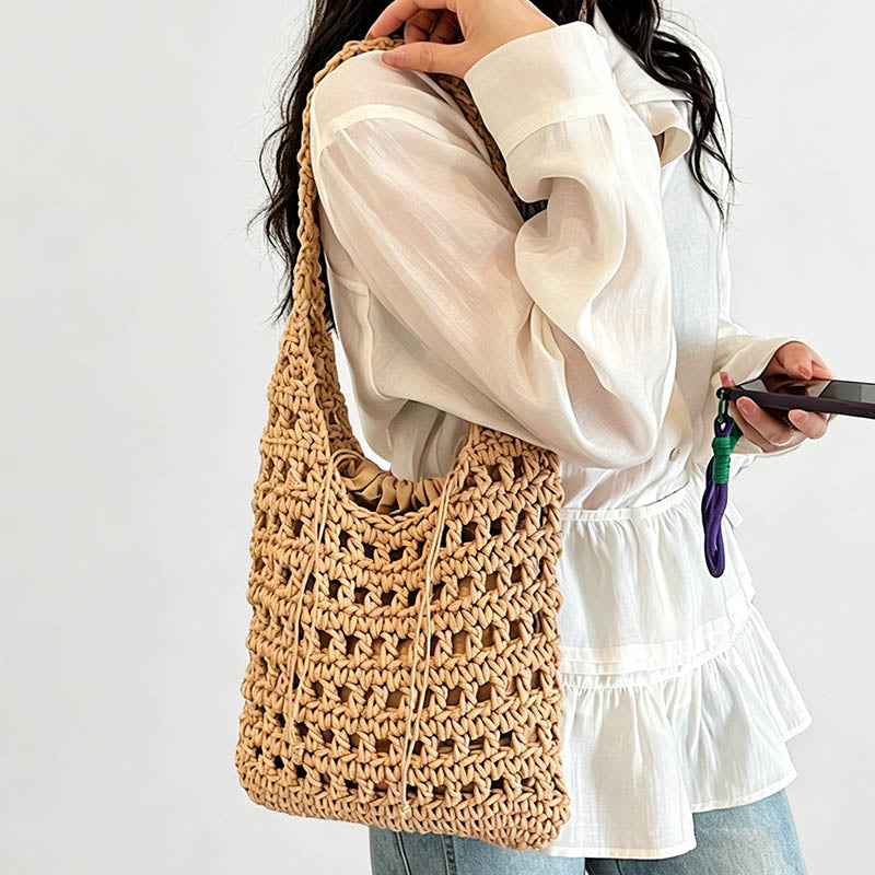 Refined Large Woven Straw Daily Tote Fashion Bag