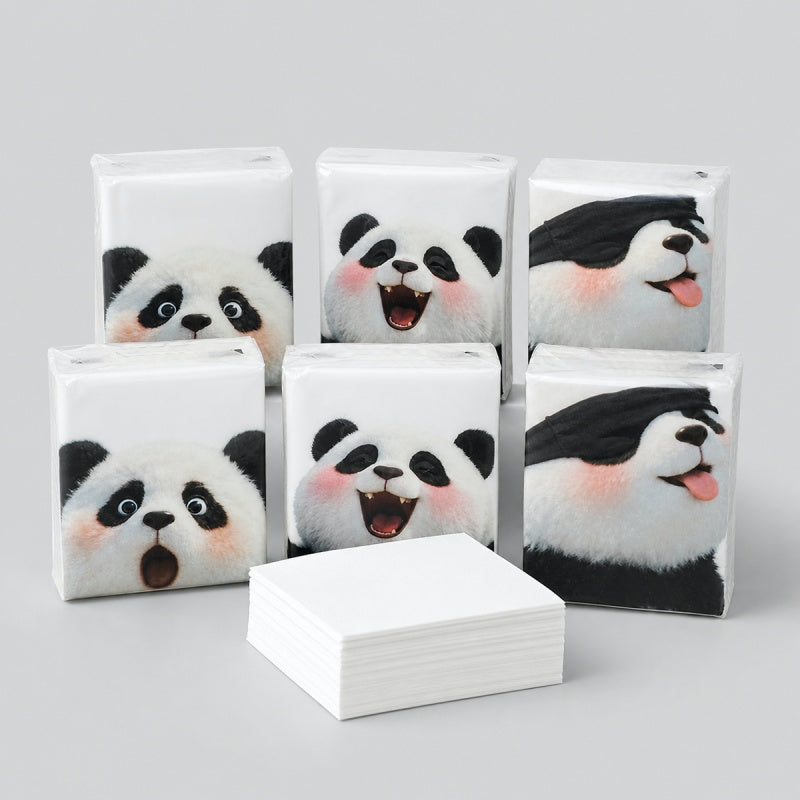 Panda Printed Pocket Tissues Set