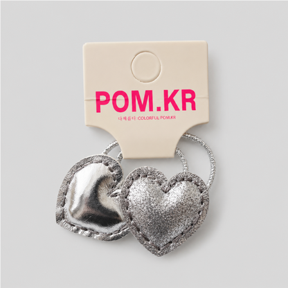 Metallic Heart Hair Accessories