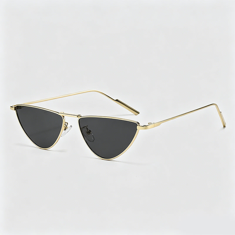 Slim Metal Mini Triangle Cat Eye Sunglasses