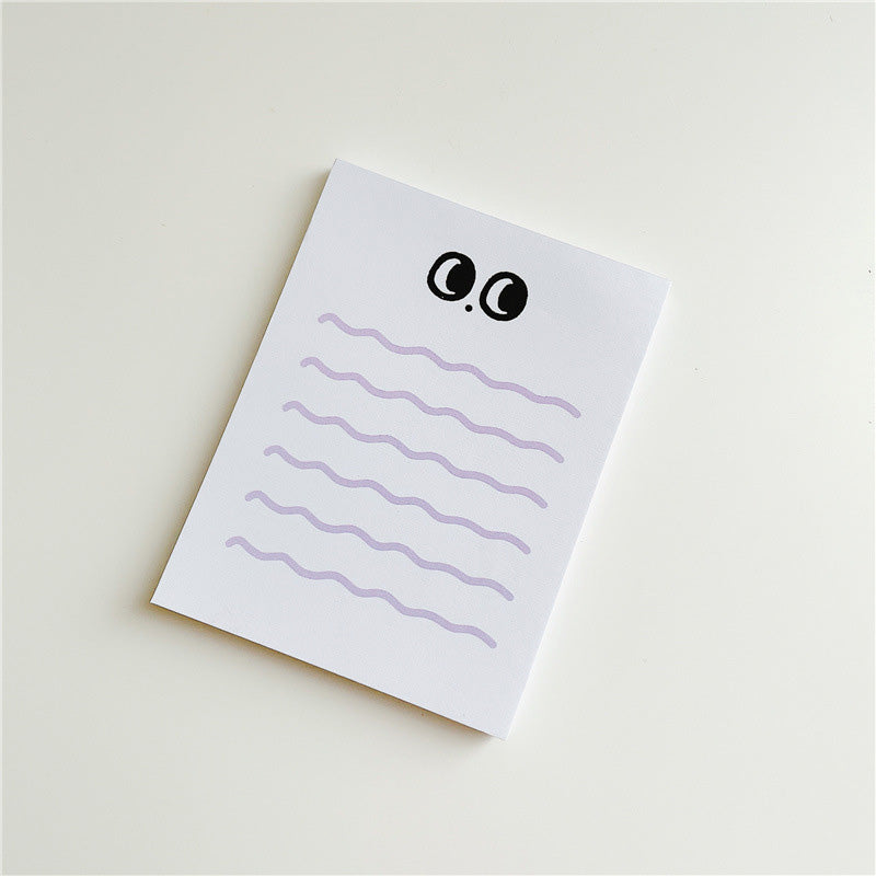 Wavy‑Line Eye Graphic Non‑Sticky Notes