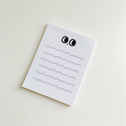 Wavy‑Line Eye Graphic Non‑Sticky Notes