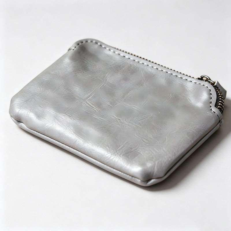 Faux PU Mini Zipper Coin Purse
