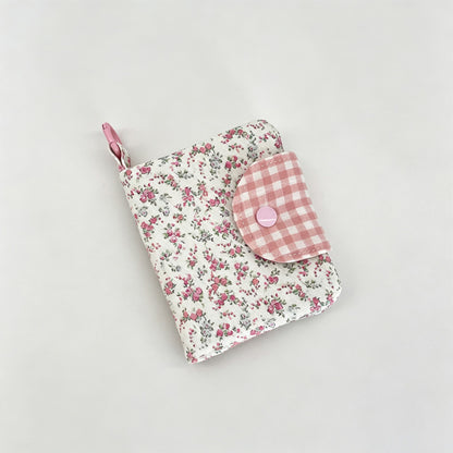 Floral Print Fabric Card Coin Purse