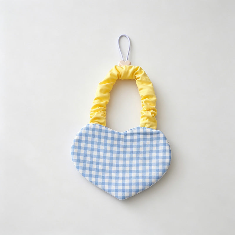 Heart Shape Plaid Hanging Hand Towel