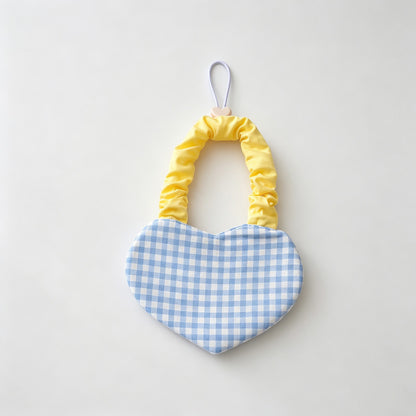 Heart Shape Plaid Hanging Hand Towel