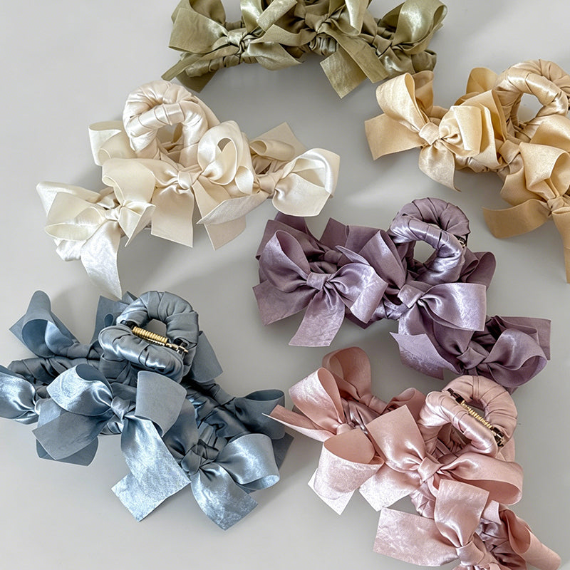 Elegant Satin Bow Large Hair S - Shopdayla Wholesale - #9842