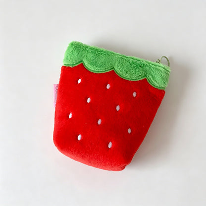 Strawberry Flat Zip Pouch