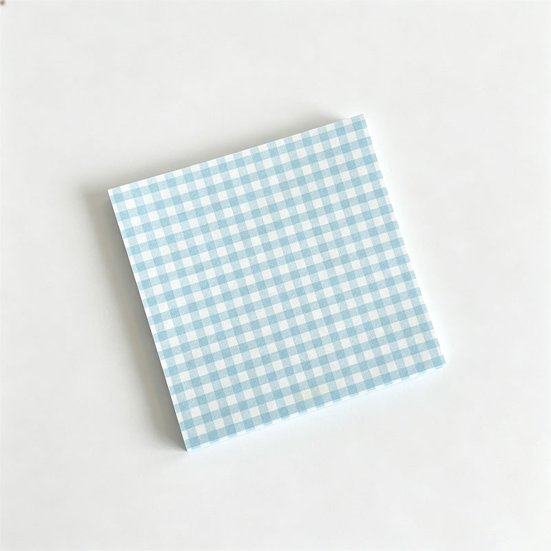 Plaid Grid Non‑Sticky Notes