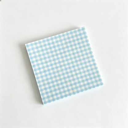 Plaid Grid Non‑Sticky Notes