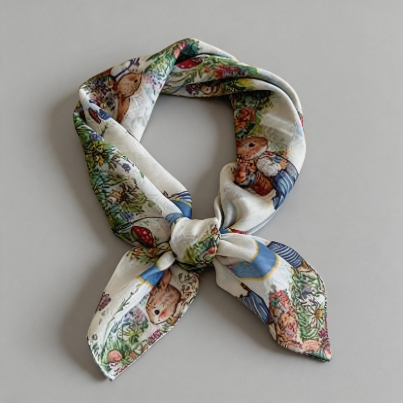 Floral Print Square Scarf Band - Shopdayla Wholesale - #3954