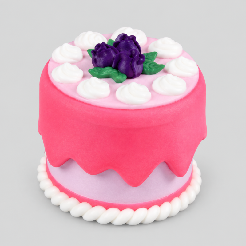 3D Printed Cake Clicker Keychain