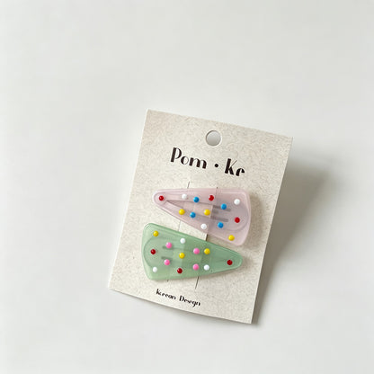 Pom Bar Hair Clips