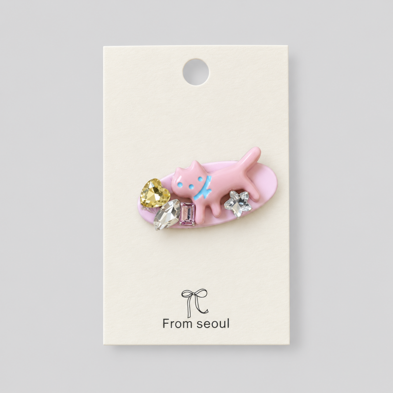 Rhinestone Animal Hair Clip