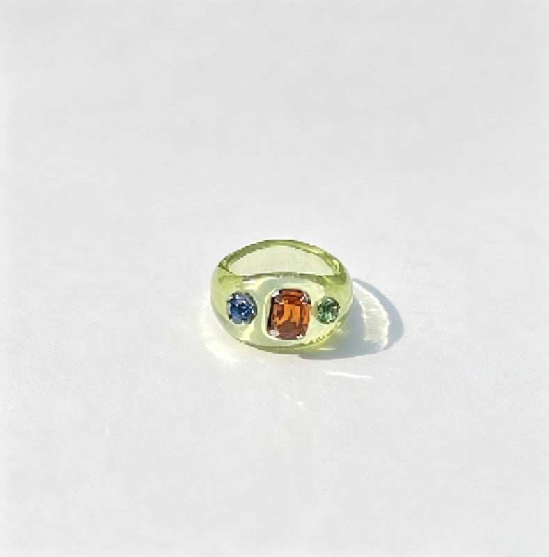 Geometric Rhinestone Ring
