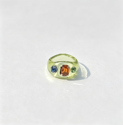 Geometric Rhinestone Ring