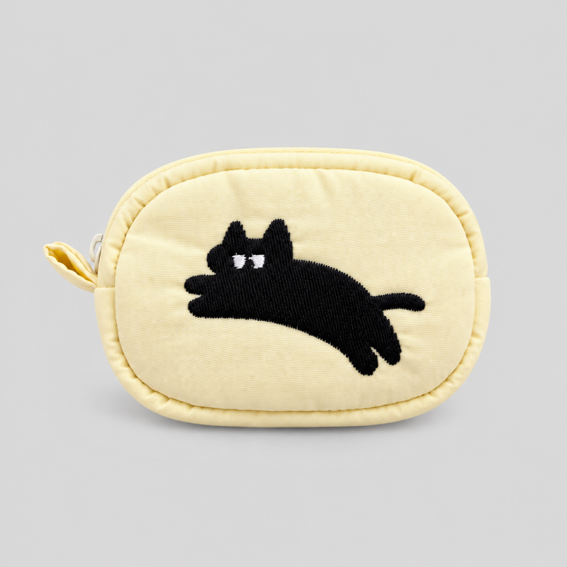 Cat Print Mini Coin Zipper Pouch