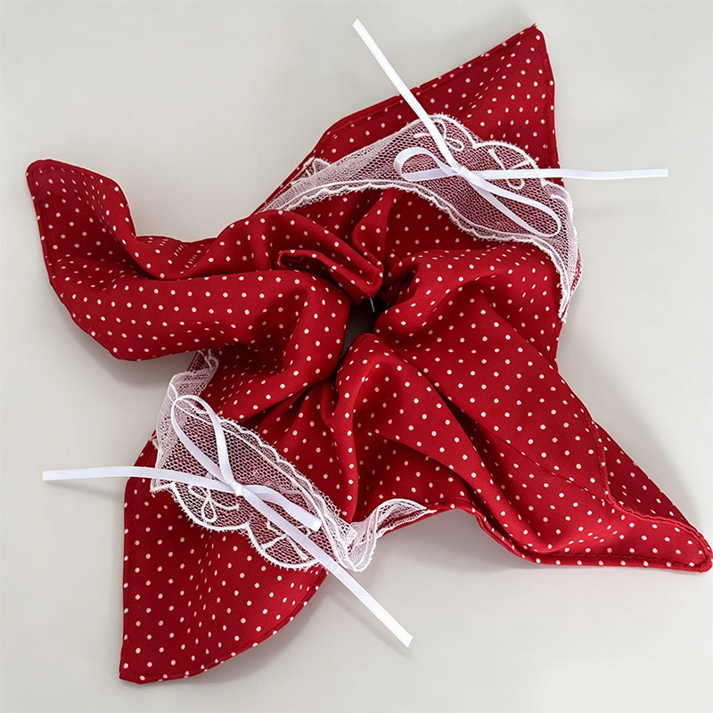Retro Red Polka Dot Feel Scrun - Shopdayla Wholesale - #8322