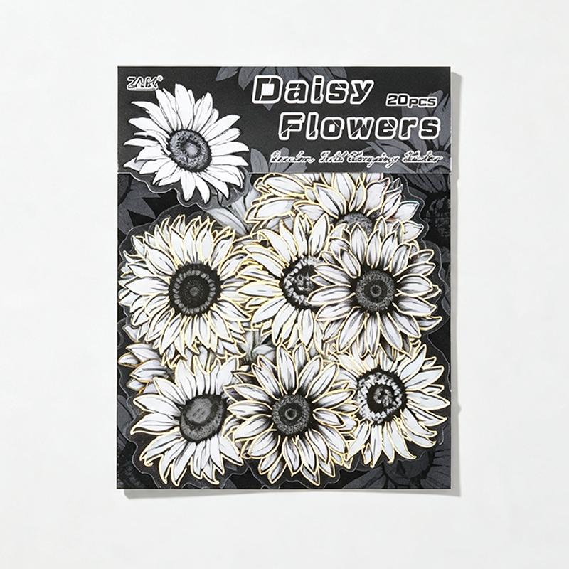 Monochrome Floral Stickers Set