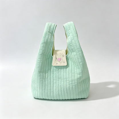 Quilted Dot Print Mini Handbag