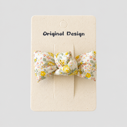 Fabric Bow Flower Duckbill Clip