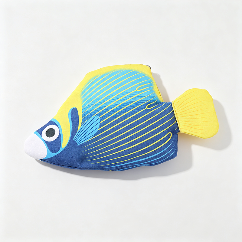 Fish‑Shaped Canvas Pencil Case