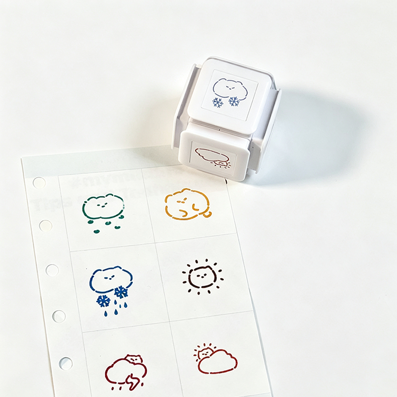 Six‑Sided Rotatable Light‑Sensitive Stamp