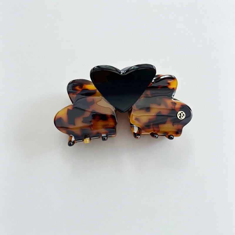 Heart Shape Tortoiseshell Hair Claw