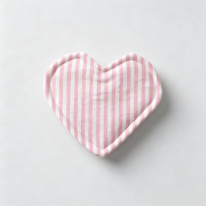 Lightweight Cotton Fabric Heart-Shaped Coaster