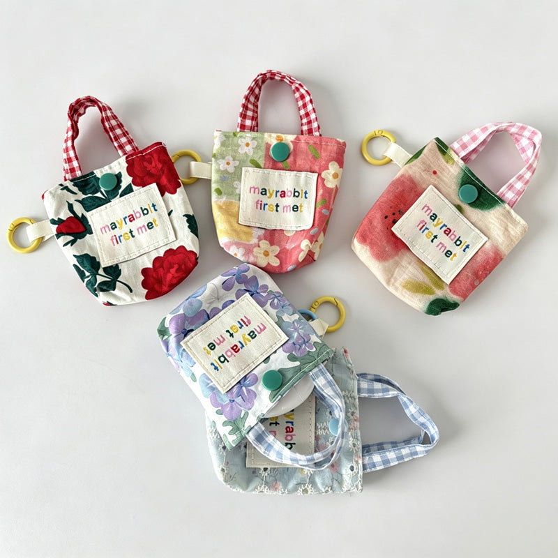 Floral Mini Tote Key Pouch