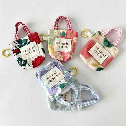 Floral Mini Tote Key Pouch