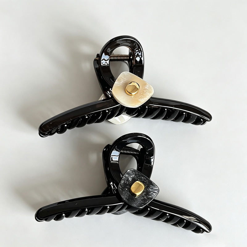 Gold Metal Bead Hair Claw