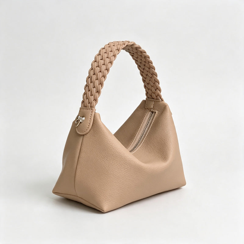 Braided Handle Pouch Bag