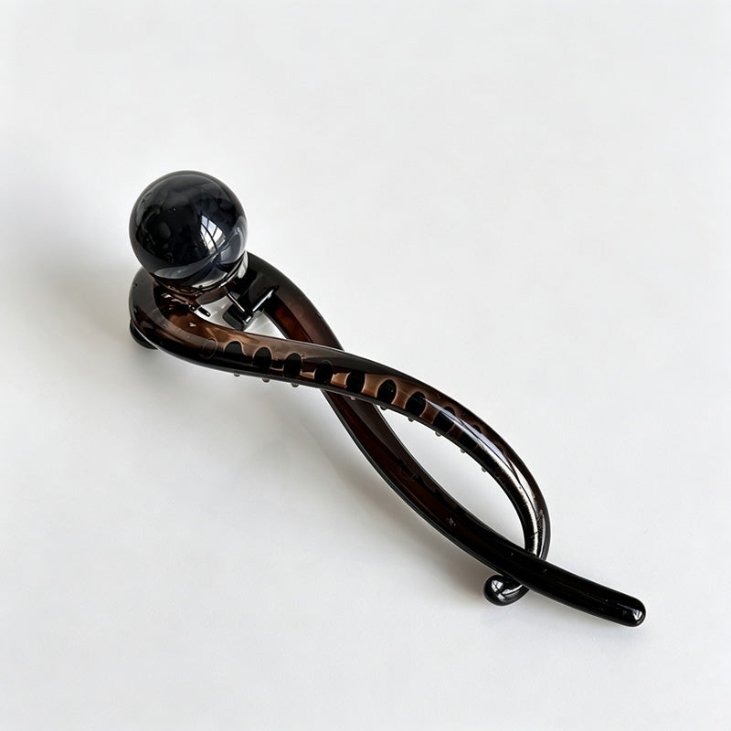 Resin Bead Twist Hair Claw Clip