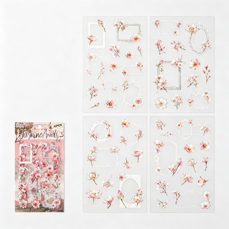 PET Floral Frame Stickers
