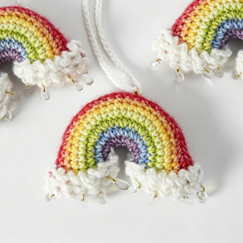 Rainbow Crochet Hanger Charm