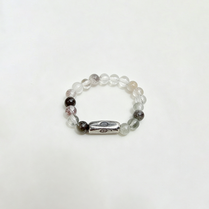 Wooden Clear Stretch Beaded Ring
