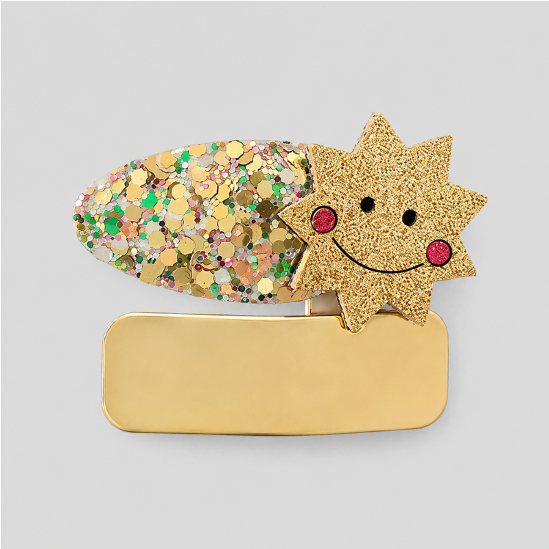 Gold Motif Hair Clip Set