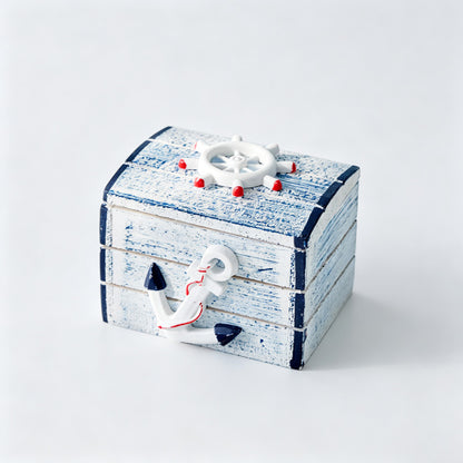 Wooden Ocean Themed Desktop Storage Box