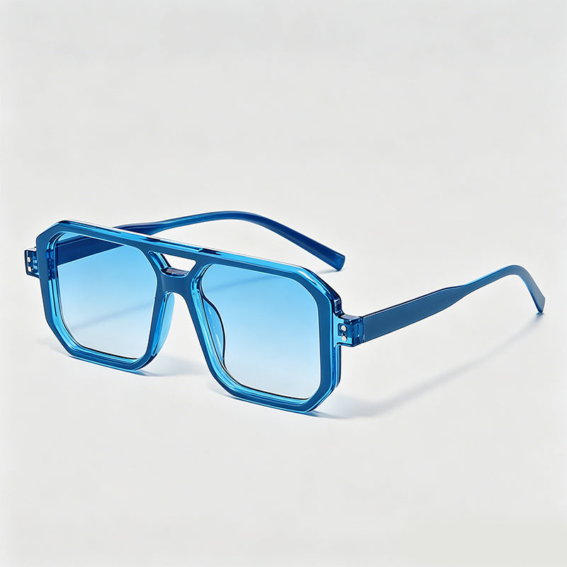 Double Bridge Octagonal Futuristic Cyber Y2K Sunglasses