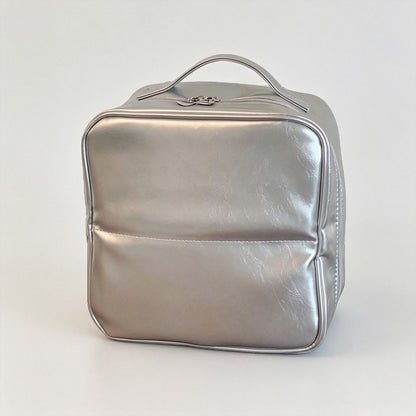 Silver Travel Makeup Case